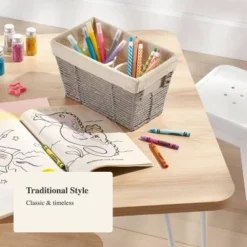 10.25" X 6" X 6" Small Woven Twisted Paper Rope Tapered Basket Gray - Brightroom™ -Home Storage World GUEST 064cb96f 909b 49df 9357 b890ce45562e