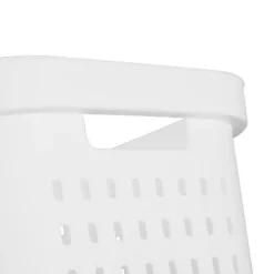 1.5bu Rectangle Modern Laundry Basket - Brightroom™: White Plastic Clothes Basket With Built-In Handles, Medium Size -Home Storage World GUEST 0abb0e97 6be7 47a0 87d4 f3a36f00292a