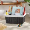 17" X 12" X 8" Large Woven Lined Basket Black - Brightroom™ -Home Storage World GUEST 0ff737db fc55 494a af3c b47897fa5dfd