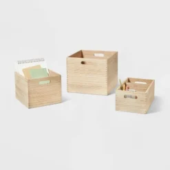 3 Compartment Light Wood Crate Natural - Brightroom™ -Home Storage World GUEST 1433e760 ccd4 4d74 8b8b fdcc848f7469 2
