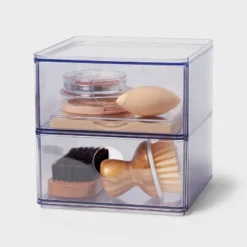 Clear Stackable Drawer - Brightroom™: Plastic Shower Organizer & Bath Caddy, 6"x6"x6" -Home Storage World GUEST 1bf87893 9e6e 4c7e 9c02 640f5228a0a1