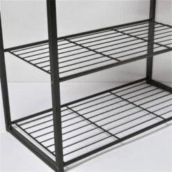 3 Tier Shoe Rack Black Metal With Natural Wood - Brightroom™ -Home Storage World GUEST 240132f8 8257 4467 82bd 34848919c42b