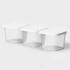 3pk Click In Place 30oz Insert Storage Containers White And Clear - Brightroom™ -Home Storage World GUEST 2fcf4e39 55f3 4910 8f2d 741f1e3c0e16