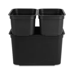 26.2qt Heavy Duty Storage Bin - Brightroom™: Black Plastic, Stackable & Portable, Universal Storage Solution -Home Storage World GUEST 324302bf a70e 4b48 af87 0bb0a8e283d5