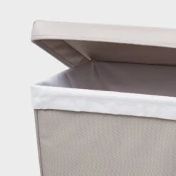 Gray Laundry Hamper With Lift Liner And Lid - Brightroom™: Clothes Basket, Dirty Clothes Storage, 80L Capacity -Home Storage World GUEST 3c933e6e 1245 4780 9c2c 847e612686b0