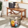 Round Black Wire With Natural Wood Handles Floor Basket - Brightroom™ -Home Storage World GUEST 43553b6a c0bc 4139 8d81 77957cc0aa30