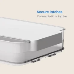 Click In Place 6.7qt Clear Shallow Plastic Storage Bin With White Latch For Home And Office Organization - Brightroom™ -Home Storage World GUEST 491a8212 cf5c 4251 b9c9 48c3e4a4fcdf