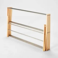 Rubber Wood And Stainless Steel Drying Rack - Brightroom™ -Home Storage World GUEST 516b65db 3cf6 4d8a 8637 de34d16b1483
