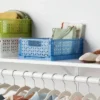 Rectangular Plastic Foldable Medium Crate Blue - Brightroom™ -Home Storage World GUEST 57459da3 e48a 40ad 9cad d840afd5db3b