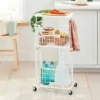 Wire Wood Basket Cart - White - Brightroom™ -Home Storage World GUEST 5a69870e a92f 4865 8b48 3da0435929d7