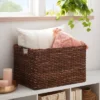 XL Woven Abaca Basket - Brightroom™: Handwoven Storage, Lacquered Finish, Rectangle Floor Crate, 22"x15"x13" -Home Storage World GUEST 6ebe0fdb 6314 412d a6f8 01f694df4ab5