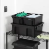 Medium Stackable Storage Bin - Brightroom™: Black Polypropylene Utility, 9.25 Volume, 22.79x15.98x8.39, Universal Storage -Home Storage World GUEST 7ac043d7 f0ee 4e5a b7f0 c9025403115f