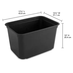 26.2qt Heavy Duty Storage Bin - Brightroom™: Black Plastic, Stackable & Portable, Universal Storage Solution -Home Storage World GUEST 7adcb98c 6476 4bbb aa17 6aab822be76c