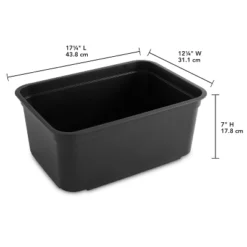 Folio Heavy Duty Storage Bin - Brightroom™: Black Plastic, Stackable, Portable, Universal Storage, 18.6 Volume Capacity -Home Storage World GUEST 816e71c3 030d 4166 abad e1eb1be7214f