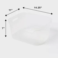 Large Open Front Storage Bin Clear - Brightroom™: Plastic, Portable, Nesting, Universal Storage, 14.5 Volume Capacity -Home Storage World GUEST 8ad6cc5a b0b4 43b6 a98f fd315674ced2