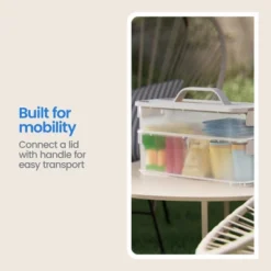 Click In Place 3qt Clear Shallow Slim Plastic Storage Bin With White Latch For Home And Office Organization - Brightroom™ -Home Storage World GUEST 8c6aa7ea 9b76 4f7a a290 53b2aaea3ccf