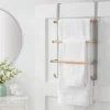 Over The Door Tiered Towel Rack With Wood - Brightroom™ -Home Storage World GUEST 98778a7f 8e0c 4c4a 9552 90944b50a1f8
