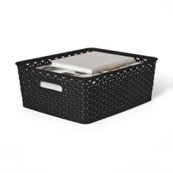 Y-Weave Medium Decorative Storage Basket - Brightroom™ -Home Storage World GUEST 9b86e551 fb44 4c61 a809 ebfad1092f68
