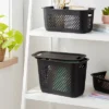 Narrow Decorative Plastic Lid Black - Brightroom™: Storage Bin, Cut-Out Handles, 13" Cube System Compatible -Home Storage World GUEST a50ae07a e0da 43e0 bf87 9de8ed3553a2