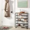 5 Tier Shoe Rack Black Metal With Natural Wood - Brightroom™ -Home Storage World GUEST af7cae0b 946e 4802 b998 c51159d751f1