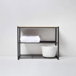 3 Tier Shoe Rack Black Metal With Natural Wood - Brightroom™ -Home Storage World GUEST c136b996 a47b 4cd3 9536 a26df1deb6a1