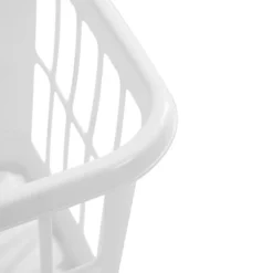 1.25bu Laundry Basket White - Brightroom™: Plastic Clothes Hamper With Built-In Handles, Medium Size, Portable Storage -Home Storage World GUEST c75b598d e861 4b67 972a 990b3e24858f