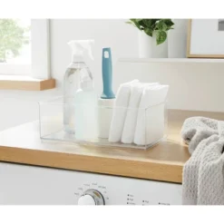 12" X 6" X 4" All Purpose Storage 1/2 Storage Bin - Brightroom™: Clear Plastic Decorative Container, No Assembly Required -Home Storage World GUEST c9536262 b5ce 4303 9455 f10d7d6b7fbc