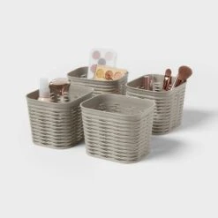 4pk Wave Decorative Basket Mini Gray - Brightroom™ -Home Storage World GUEST cf9f0926 ad9e 4790 bb70 835c264b6735