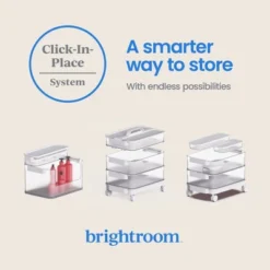 3pk Click In Place 30oz Insert Storage Containers White And Clear - Brightroom™ -Home Storage World GUEST dee8ea5c 9722 473f bdd6 61cb86ec5fff