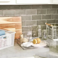 12'' X 12'' X 2" All Purpose Storage Tray - Brightroom™: Clear Plastic Bathroom Organizer Tray -Home Storage World GUEST e97967d9 f494 4fbb a8b2 62fc72dca9e6