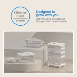 Click In Place Large Lid With Handle For Plastic Storage Bins For Home And Office Organization White - Brightroom™ -Home Storage World GUEST ea7db5f7 7a96 4079 a9b5 85f3f4adfe04