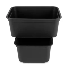 Folio Heavy Duty Storage Bin - Brightroom™: Black Plastic, Stackable, Portable, Universal Storage, 18.6 Volume Capacity -Home Storage World GUEST ee14b593 cc34 4c72 91e8 62aae3e4c3b8