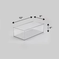 12" X 6" X 4" All Purpose Storage 1/2 Storage Bin - Brightroom™: Clear Plastic Decorative Container, No Assembly Required -Home Storage World GUEST f40cd530 aa3a 4fec 8c26 2bcdd5a30536