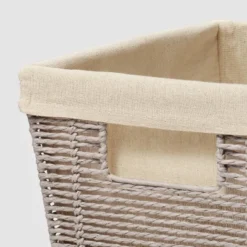 16" X 9" X 6" Woven Twisted Paper Rope Media Basket Gray - Brightroom™ -Home Storage World GUEST f44dd5aa bcfc 4754 854c cd52e202a572