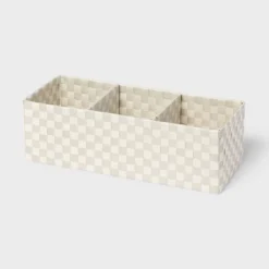 Woven Plastic 3 Compartment Bin - Brightroom™ -Home Storage World GUEST fe659558 a8e3 4c0f 90c3 83c445cc2e70